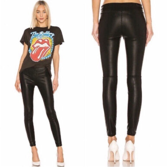 Blank NYC Black Faux Leather Pull On Leggings - Picture 1 of 8